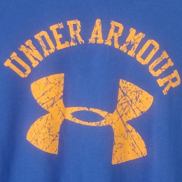 Under Armour Heat Gear Long Sleeve Hooded Tee. Loose Fit. Crackle UA Logo. YXL. - Picture 2 of 5